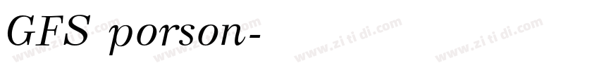 GFS porson字体转换